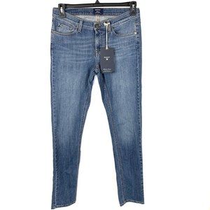 Gant Mens 30 x 32 Audrey Skinny Jeans Low Waist Narrow Leg Dark Wash Denim 30x32
